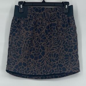 Gap factory nwt floral blue tan patterned pocket mini skirt